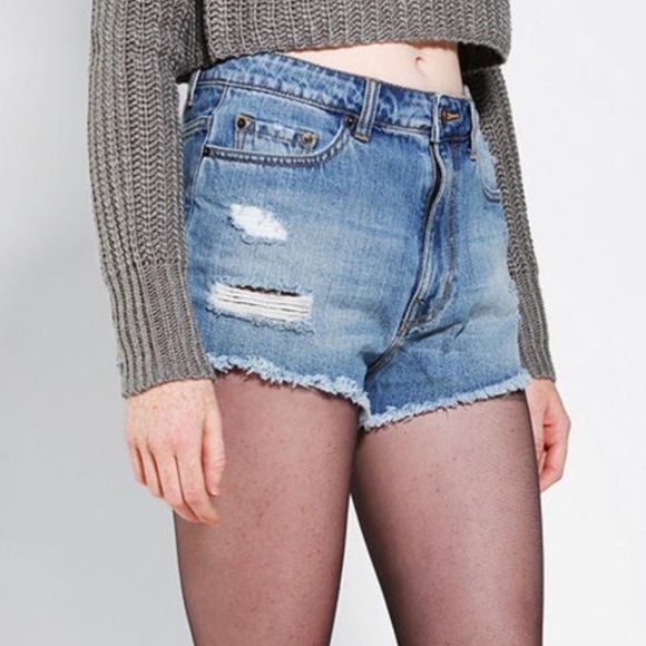 EUC BDG High Rise Dree Cheeky Jean Shorts 27 4 - Picture 2 of 15